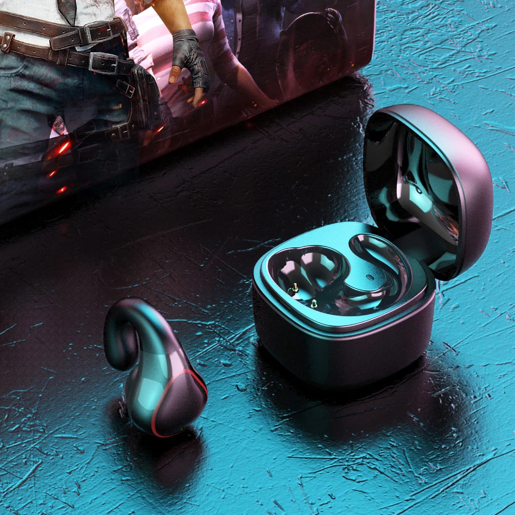 

1 Set Wireless Bone Conduction Headphone Single Ear Waterproof Non-In-Ear Sports Earhook Light Weight Earphone