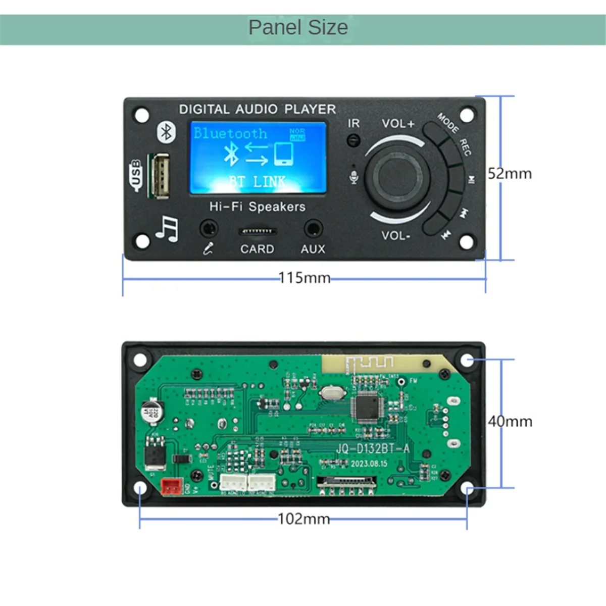 LCD画面付きmp3デコーダー,Bluetoothモジュール,オーディオアクセサリー,オーディオアンプボード,DIY製品