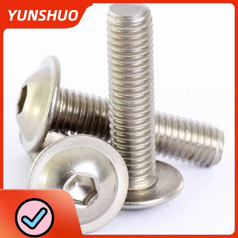 10X M6 6mm  A2 Stainless Hex Socket Flanged Button Head Allen Bolts Screws 10-30mm Length