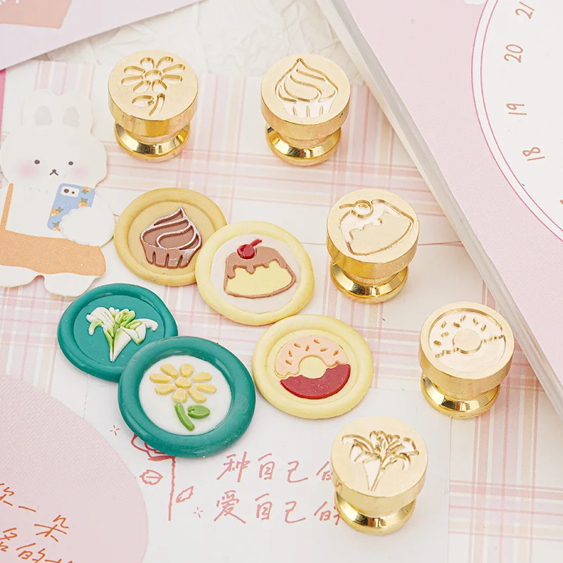 Mini 15mm Lakzegel Stempel Leuke Bloem Halloween Pompoen Ghost Zegellak Stempel Hoofd Voor Bruiloft Uitnodiging Cadeaukaarten