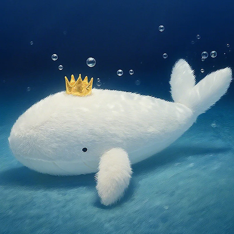 

60cm Cute Beluga Whale Plush Toys Super Soft Plush Throw Pillow Skin-friendly Sleep Companion Decorative Ornament Gift For Child