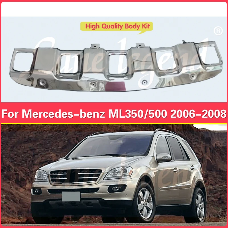 For Mercedes-Benz ML350/500 2006-2008 front bumper guard stainless steel Body Kit Front Bumper Splitter Lip Diffuser