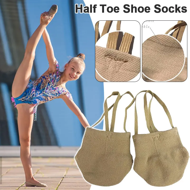 Rhythmic Gymnastics Soft Half Socks Art Gym Dance Shoes Professional Competition Sole Socks Protect Foot Elastic Dance Shoes