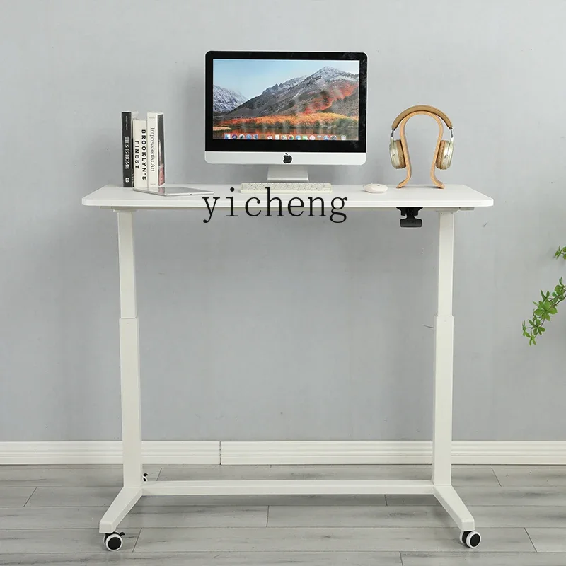 

r5.13 pneumatic lifting table, computer table, desk removable, home study table, manually adjustable