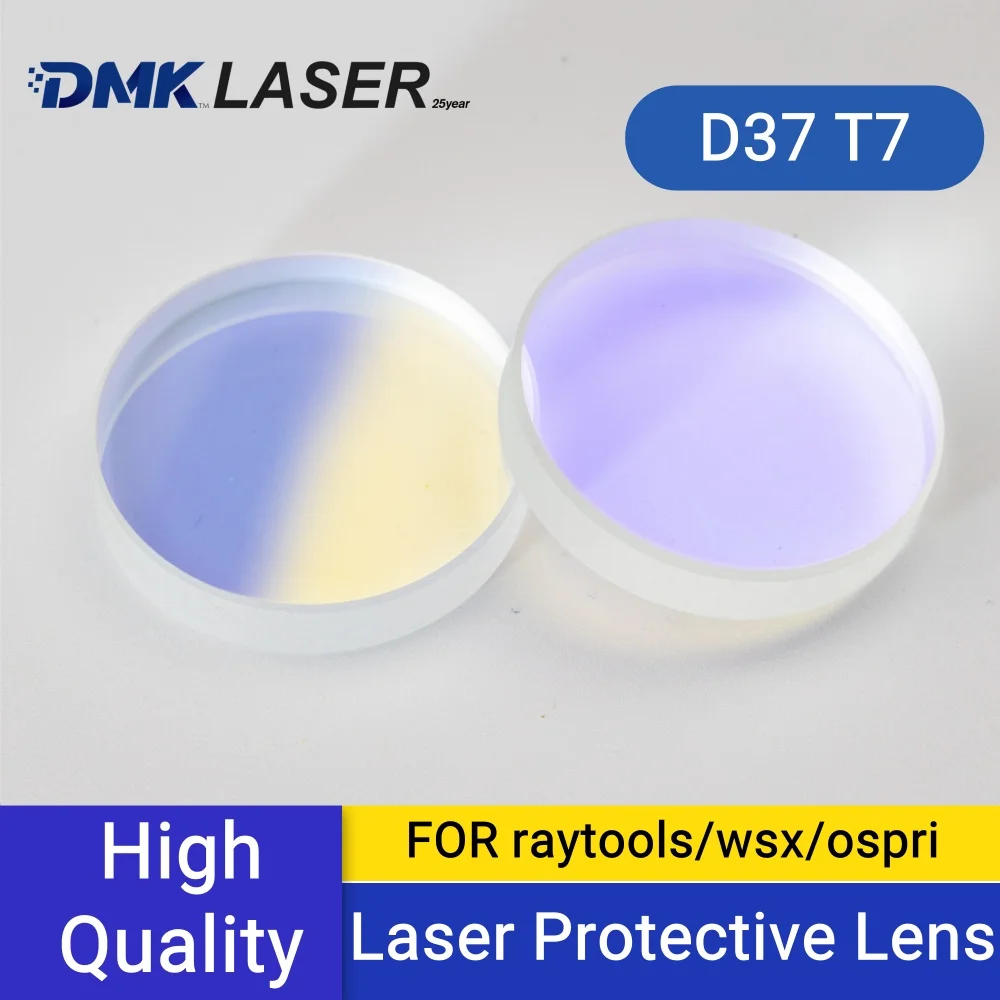 DMK D37 T7 tout type lentille de protection laser 37*7mm lunettes de fenêtre haute puissance 15KW 20KW 30KW 40KW pour Raytools Ospri WSX Precitec