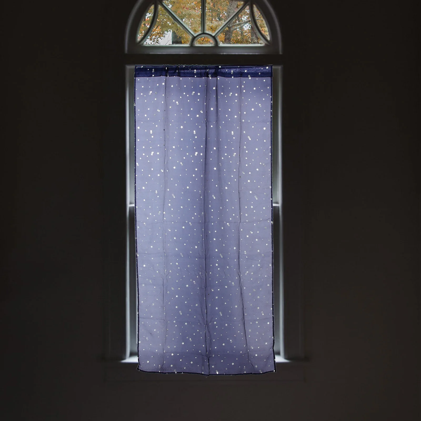 

1pcs Sheer Curtains 100X200Cm Silver Star Foil Printed Voile Window Curtain For Bedroom Living Room Kids Room Star Curtains