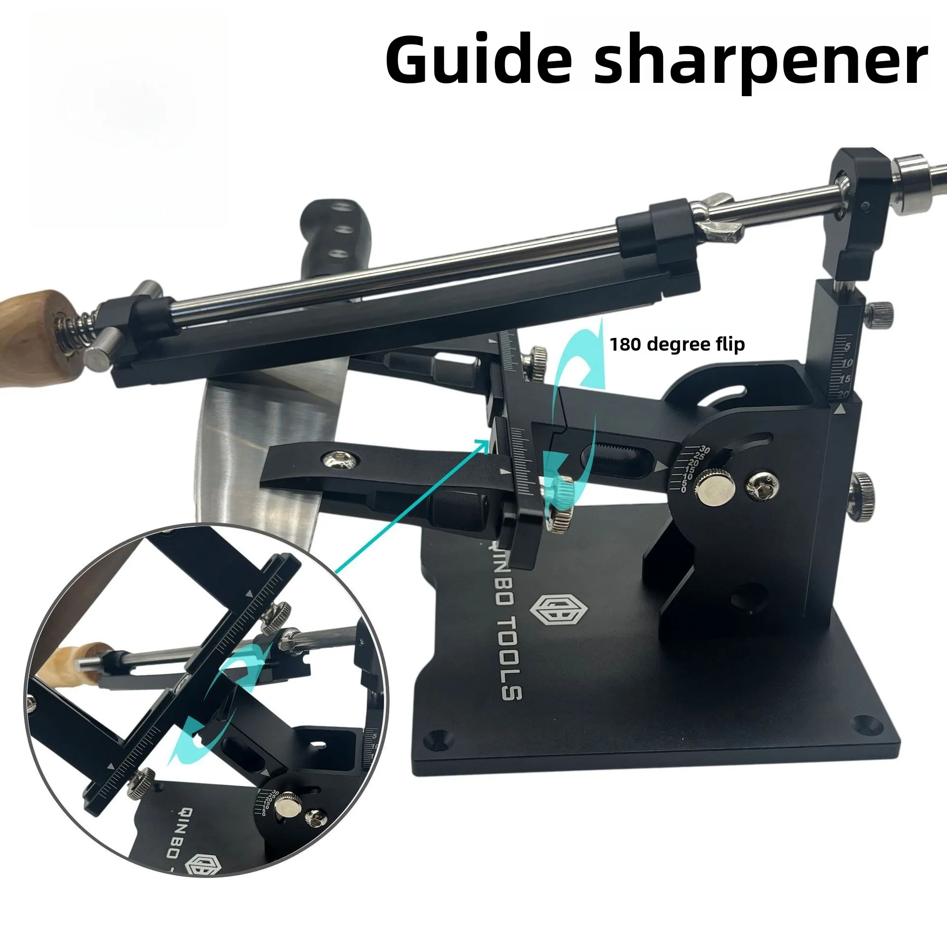Guide sharpening system, aluminum professional fixed angle  sharpener set, angle adjustable sharpener