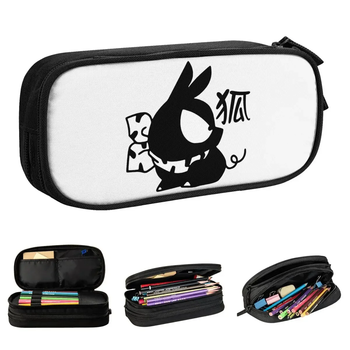 P-Chan Pig Kanji Ranma Pencil Case Anime Manga Pen Bag Girl Boy Large Storage Students School Gifts Pencilcases