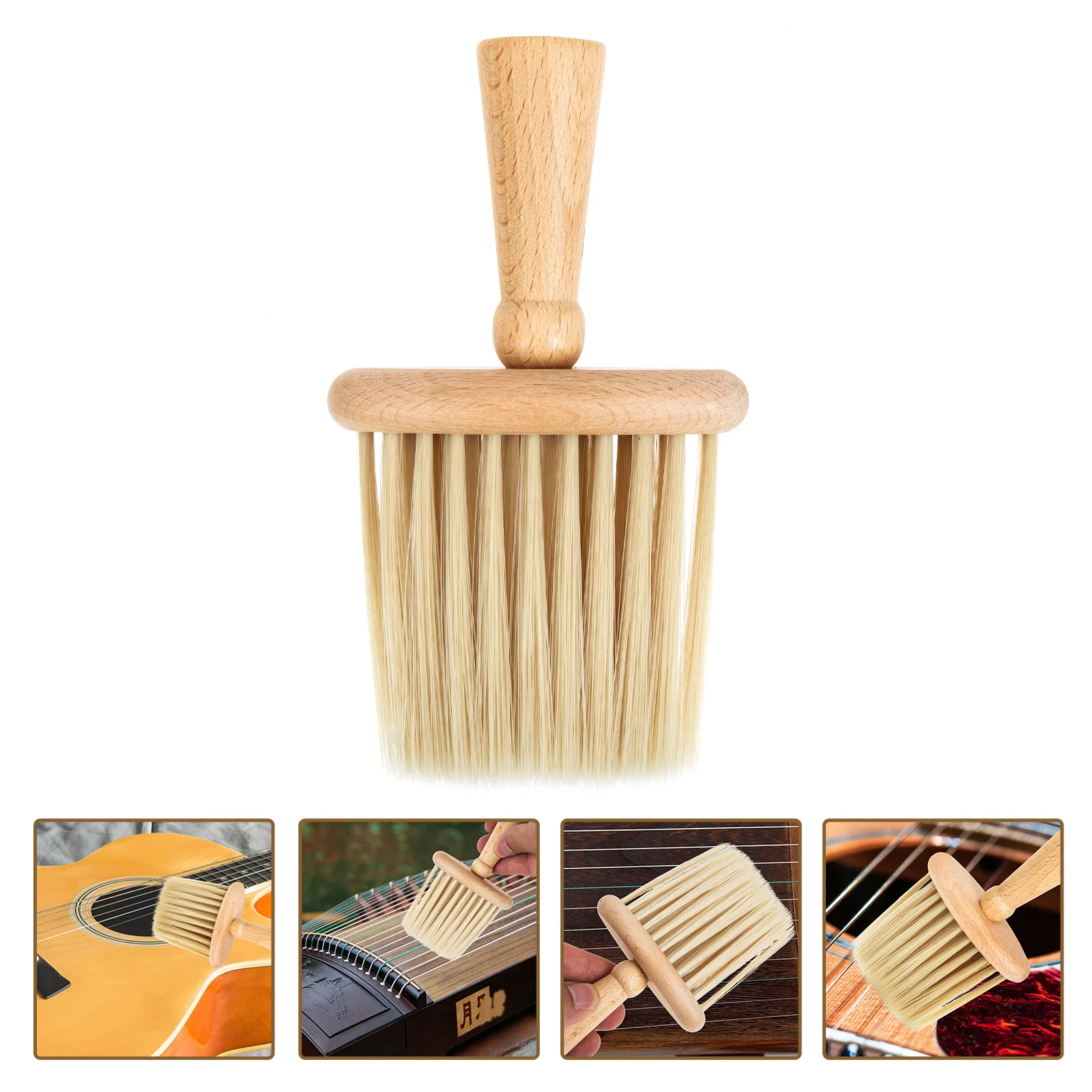 

2pcs Guzheng Cleaning Brushes Premium Wooden Dust Removal Tools Flexible Bristles Strong Cleaning Ability Anti-Collision