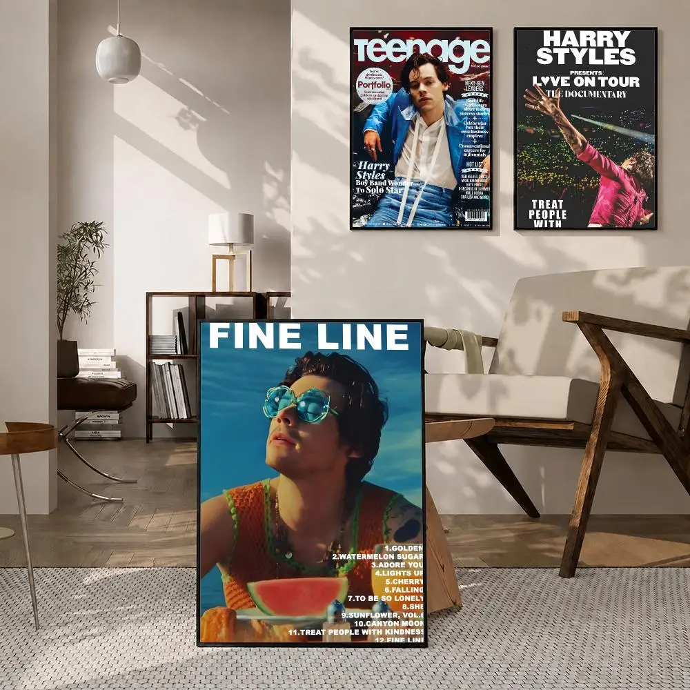 Singer Harry Styles Poster High-definition poster stickers, suitable for bedroom, living room, home decoration