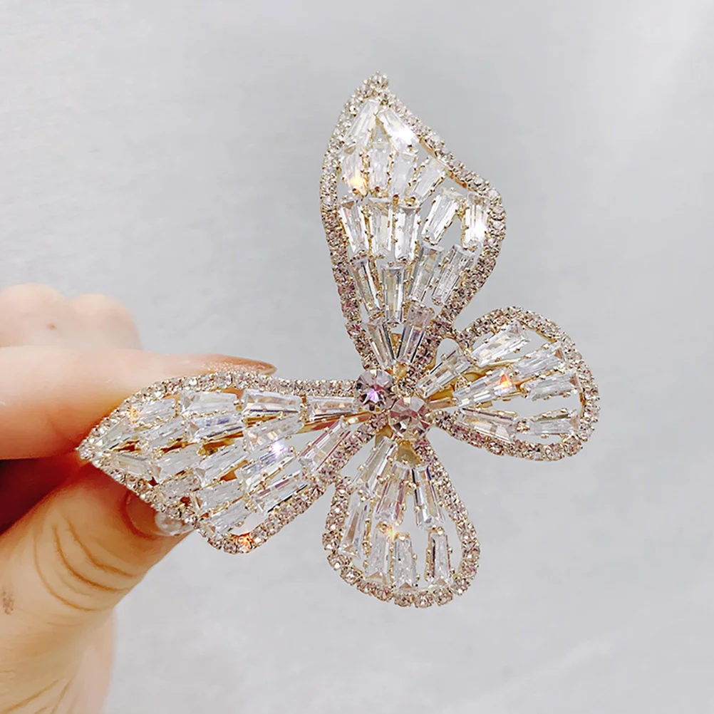 

Rhinestone Butterflies Hair Clips Shiny Hairpins For Women Girls Party Headdress Fashion Hair Accessories
