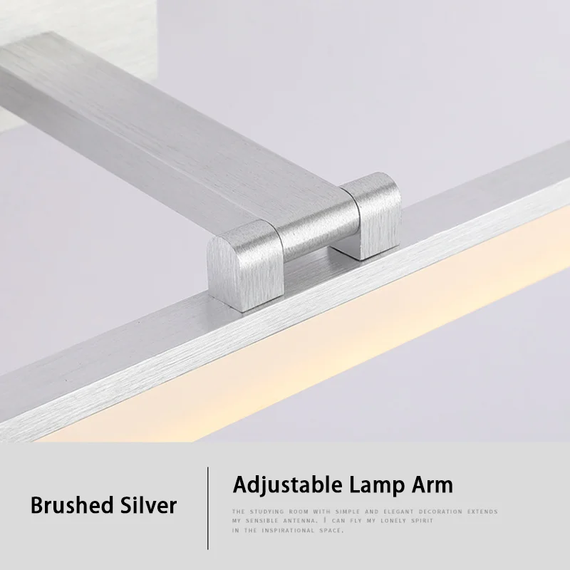 Акриловая минималистичная полоса, зеркальная фара, светодиодная лампа для ванной комнаты, настенный светильник без перфорации, туалетный столик для макияжа, зеркальный светильник
