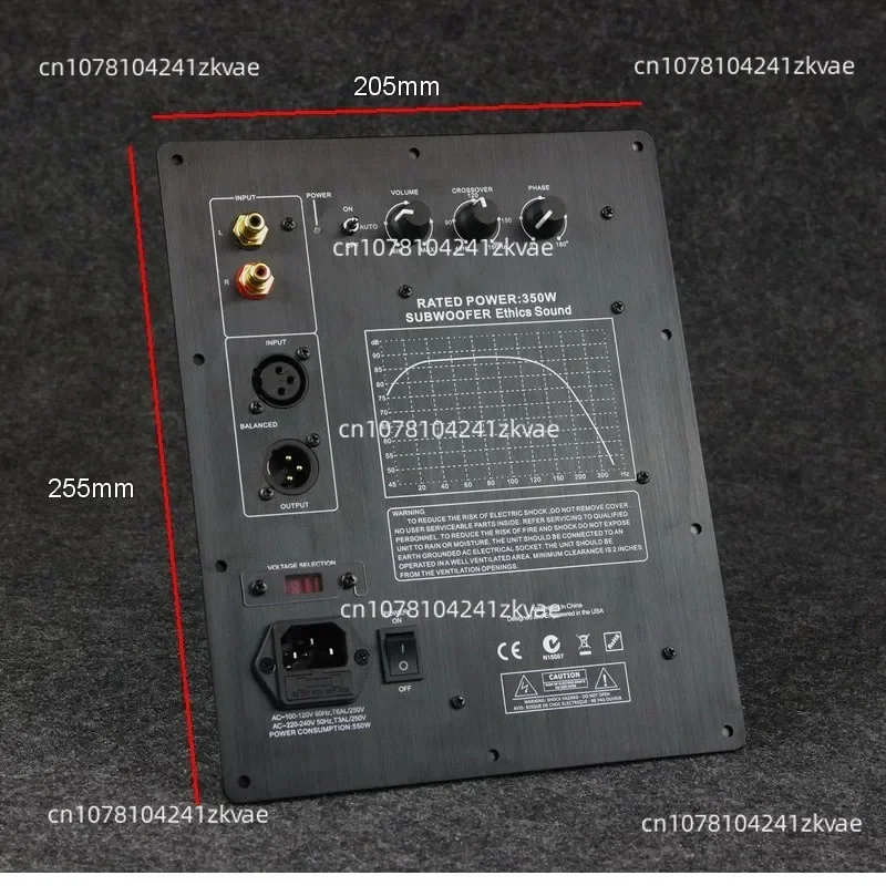 

Subwoofer Amplifier Board Plate Amplifier Ethics Sound 350W For Closed & Phase-Inverted Subwoofers