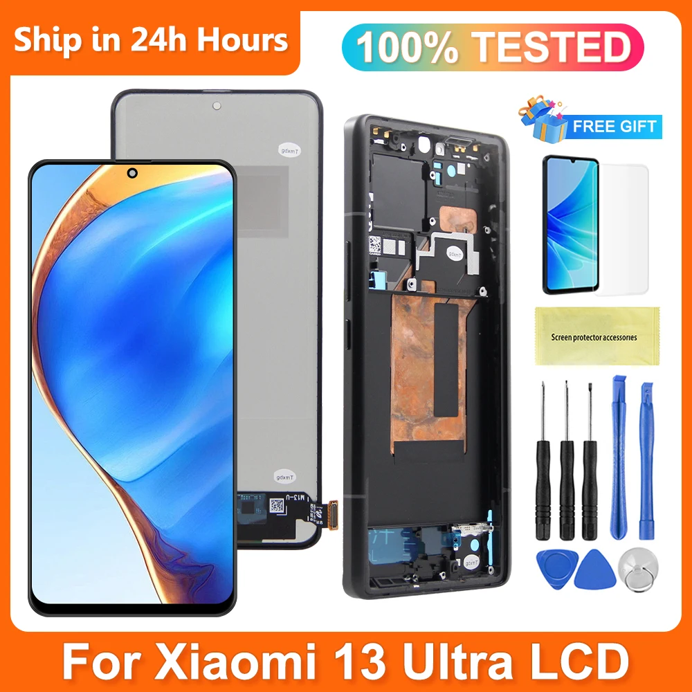 mi13-ultra-tested-for-xiaomi-13-ultra-lcd-display-touch-screen-digitizer-assembly-2304fpn6dc-2304fpn6dg-replacement-with-frame