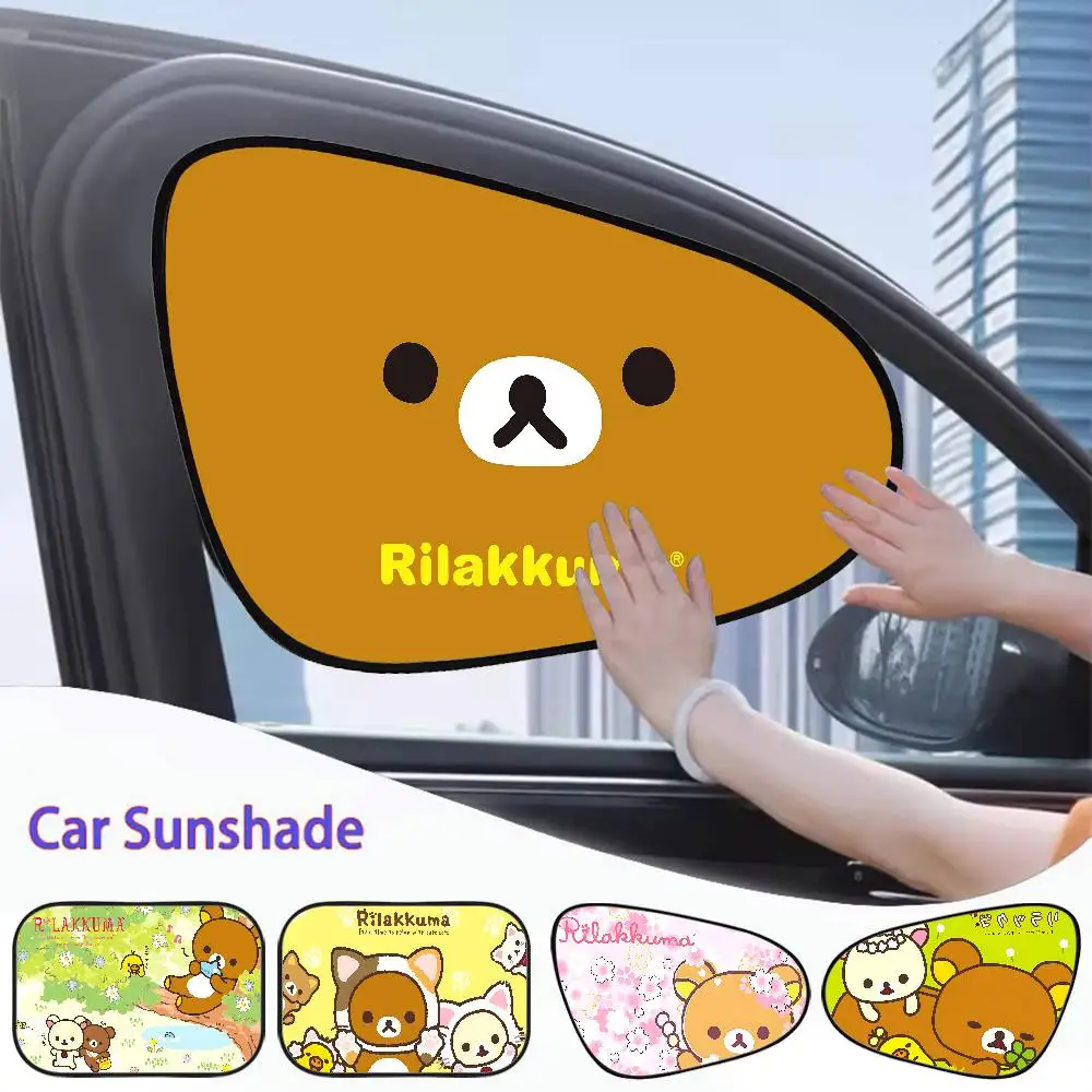 R-Rilakkuma Anime Cartoon Universal Seitenfenster Sonnenschutz UV-Schutz Autovorhang Autofenster Sonnenschutz Visier Schutzfenster