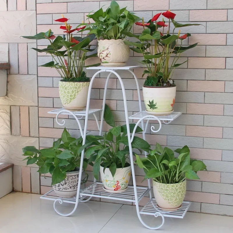 

Flower Shelf Balcony Plant Shelves Living Room Floor Type Originality Metal Plant Shelve Outdoors Garden Furniture Scaffale FYPS