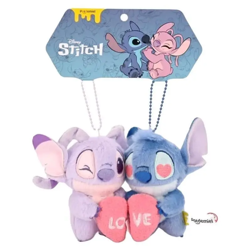

Official Disney Stitch & Angel Plush Charm Lilo & Stitch Authentic Doll Bag Pendant Sweet Girls Romantic Lovely Couple Gift