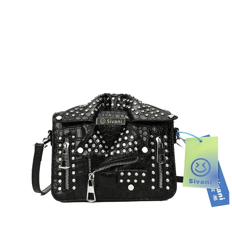 

Luxury Women's Jacket Shape Handbag Fashion Rivet Clothes Shoulder Bag Brand Female Designer Ladies Purses Sac Сумка Женская