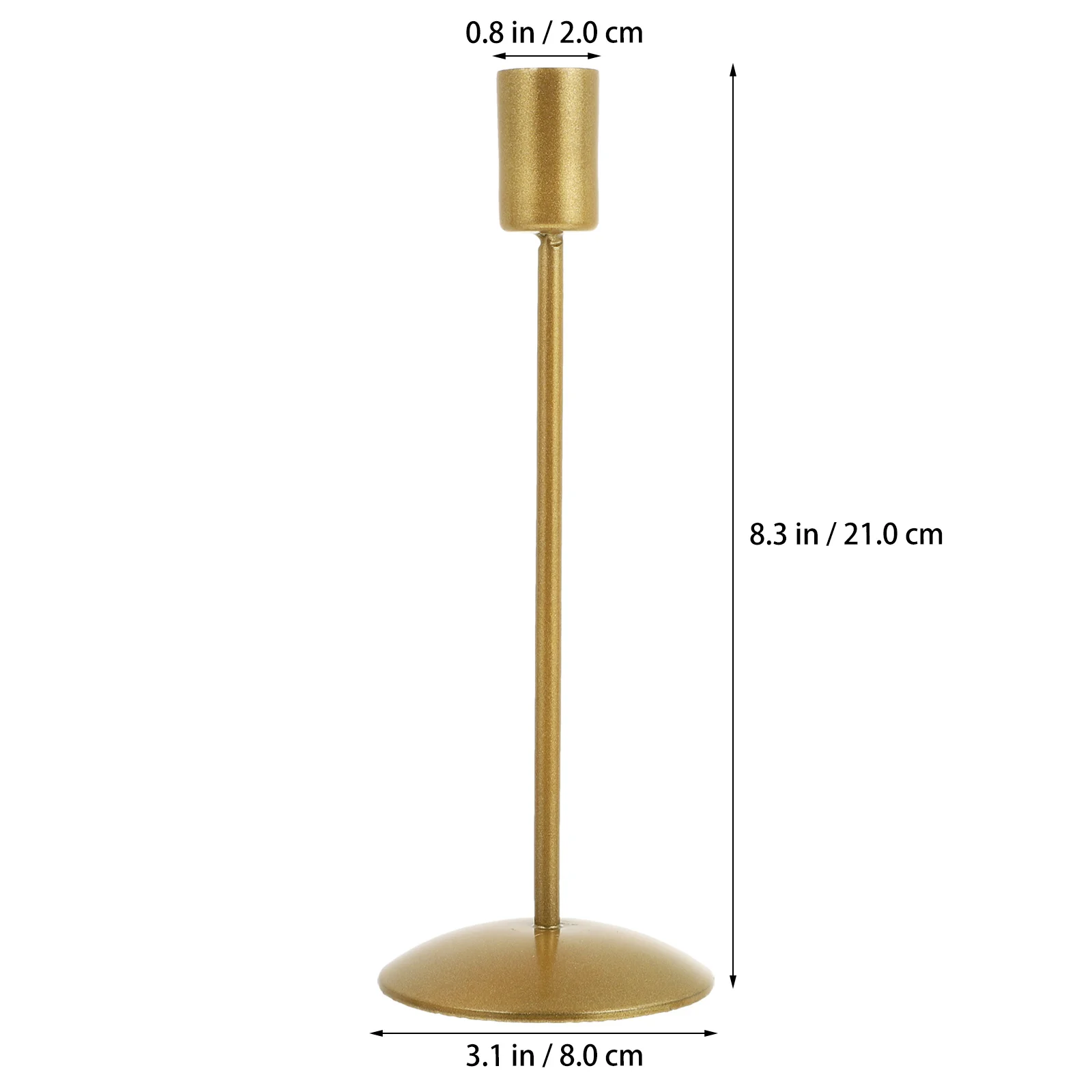 

1Pcs Creative Metal Candlestick Fine Workmanship Stable Base Long-Lasting Use Dining Table Adornment Decorative Candlestick