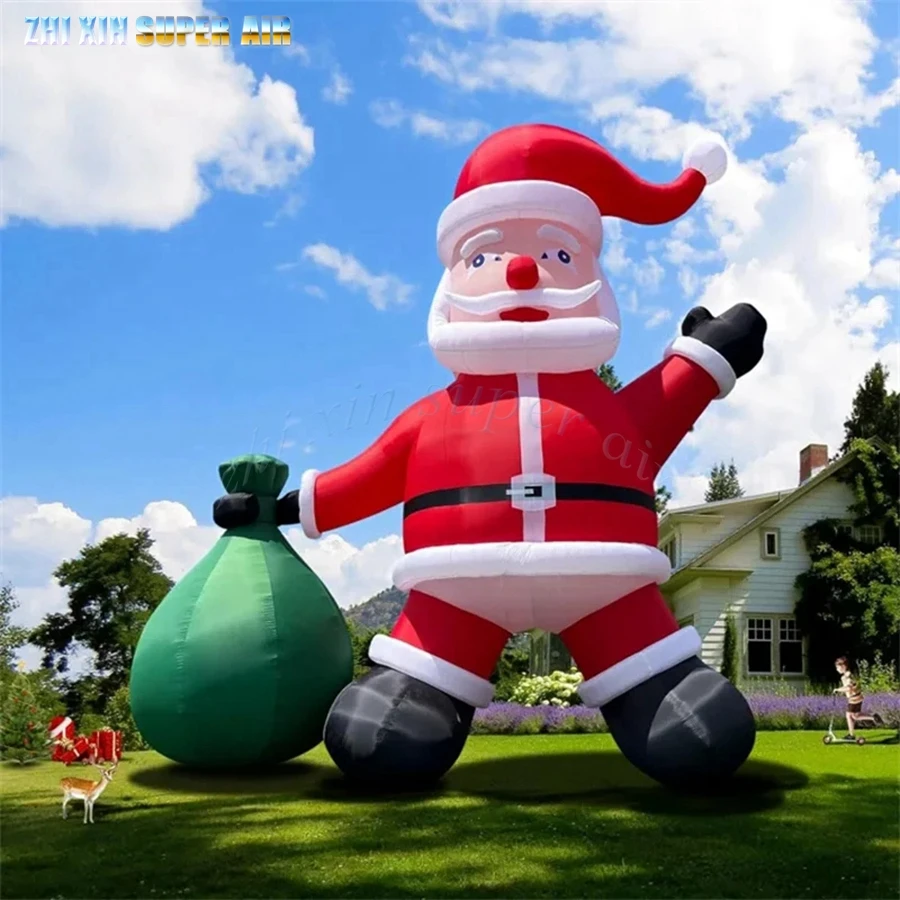 hot sale Chirstmas decoration inflatable Santa Claus delivers presents with gift for Chirstmas