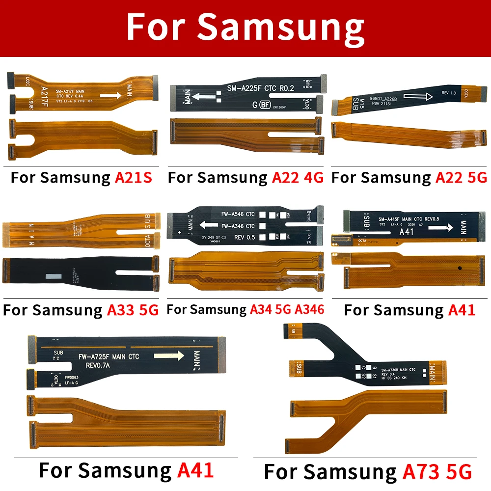 Main Motherboard Connector Board Ribbon Flex Cable For Samsung A21S A22 4G A33 A34 A41 A42 A52 A53 A54 A72 A73 A55 A15 A25 5G