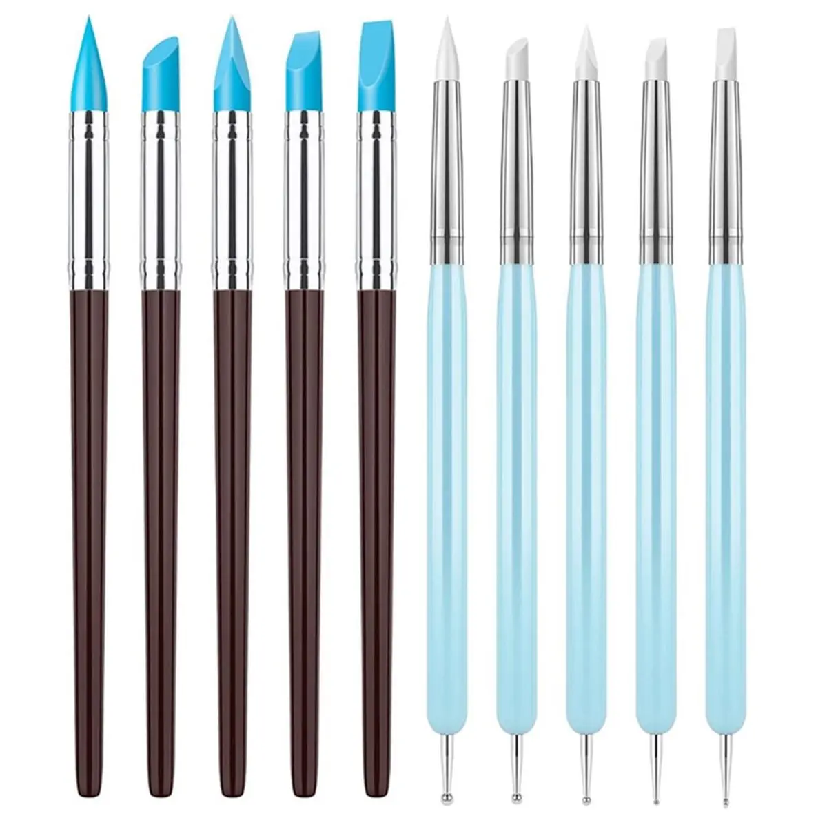 40 PCS Clay Sculpting Tools Kit, Pottery Tools for Stippling Ceramic Clay equipments Wood + Plastic + Silicone