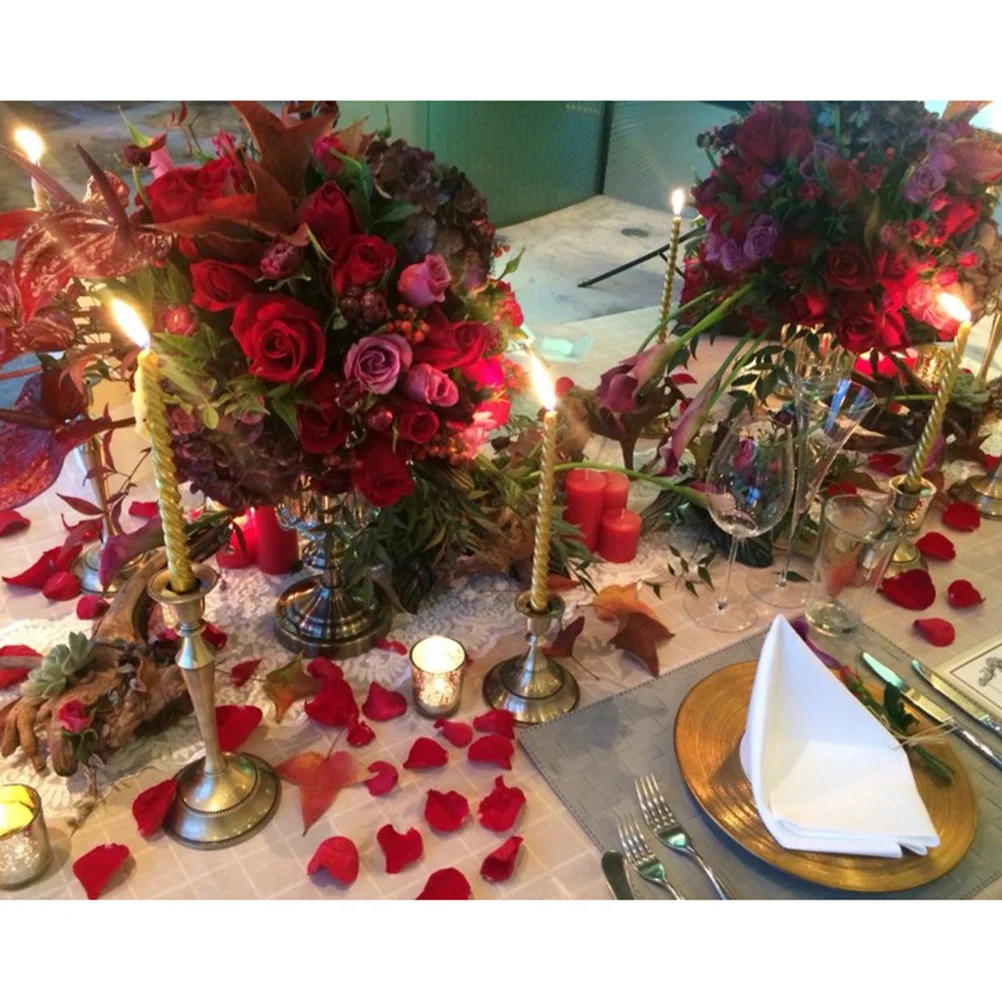 

2Pcs Vintage Metal Holders European Style Bronze Romantic Room Decor Wedding Anniversary Gift