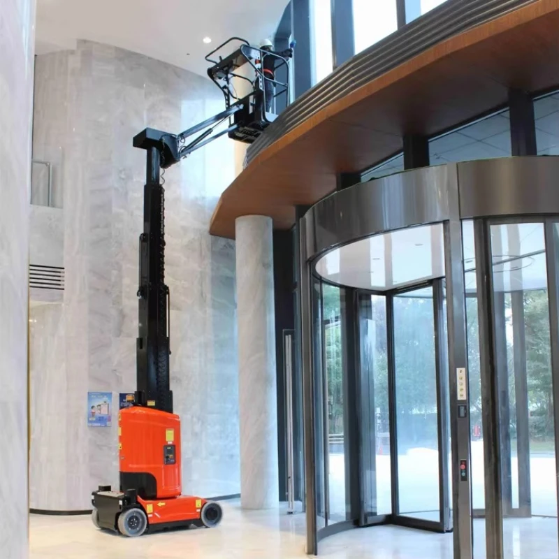 6-20m Portable Vertical Hydraulic Ladder Mast Electric Man Aluminum Alloy Lift Platform Aerial Telescopic Mast Lift
