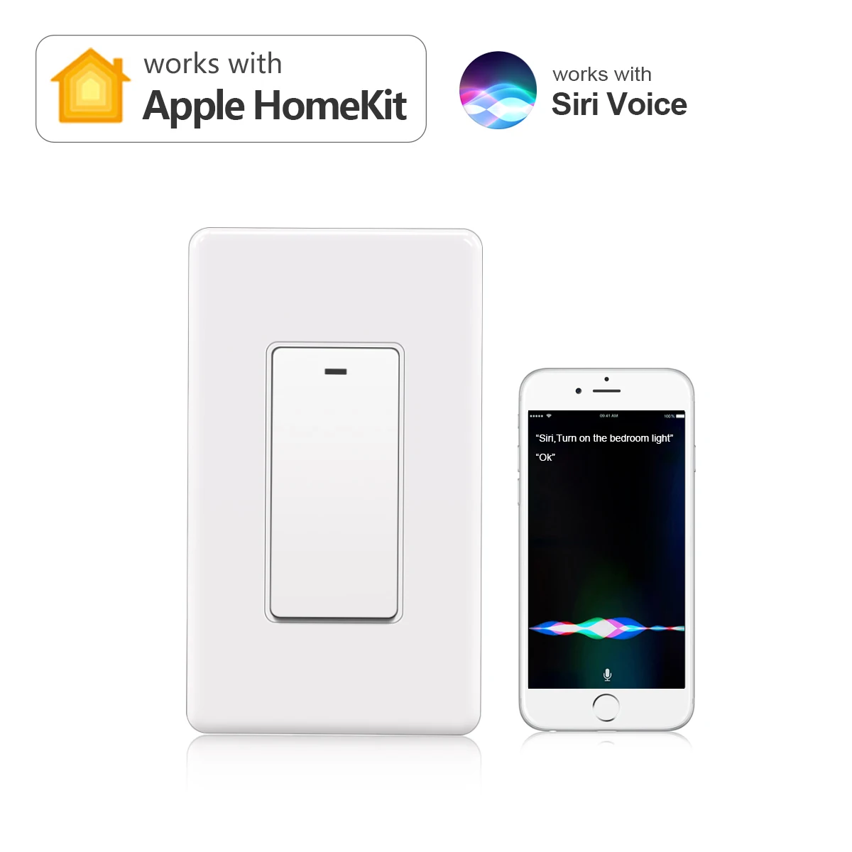 

Homekit Smart Switch US Standard Neutral Line Need Siri Voice Control Timing Wireless Smart House Switches Works Apple Home Kit