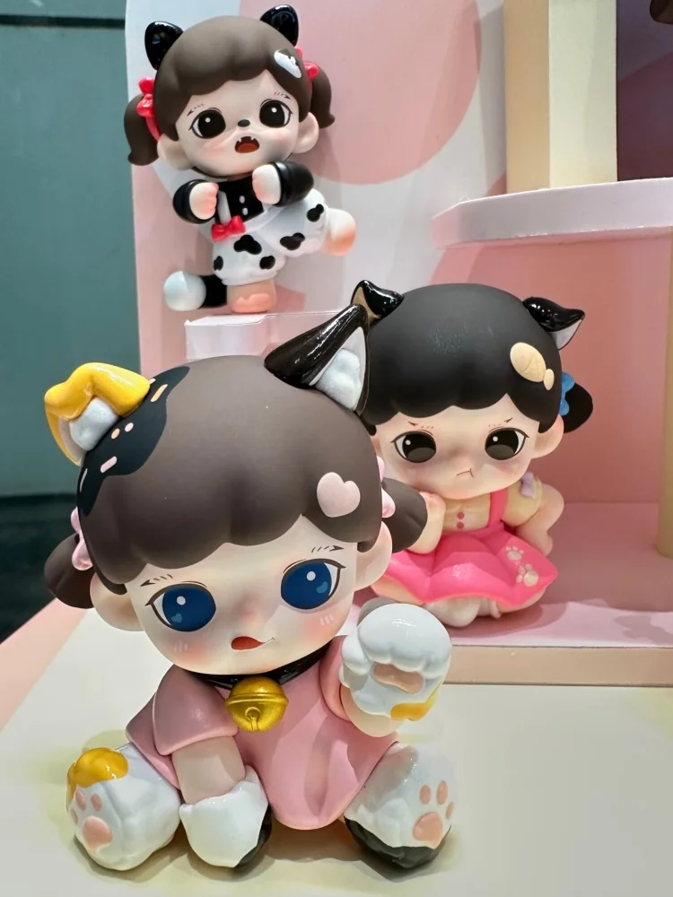 

Подлинная серия Zorra Meow Cat Face, слепая коробка, милый дисплей, мини-коллекционные фигурки, загадочная коробка, настольное украшение, подарок на день рождения