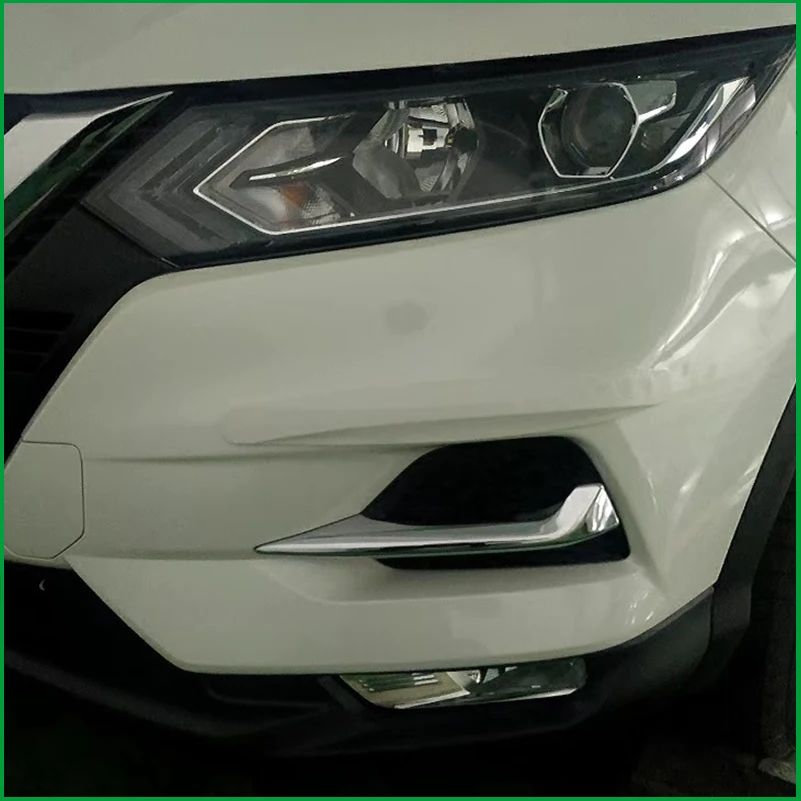 Car Styling For Nissan Qashqai J11 2017-2019 Fog Light Lamp Eyelid Eyebrow Cover Sticker Trim Decorative Auto Accessorie