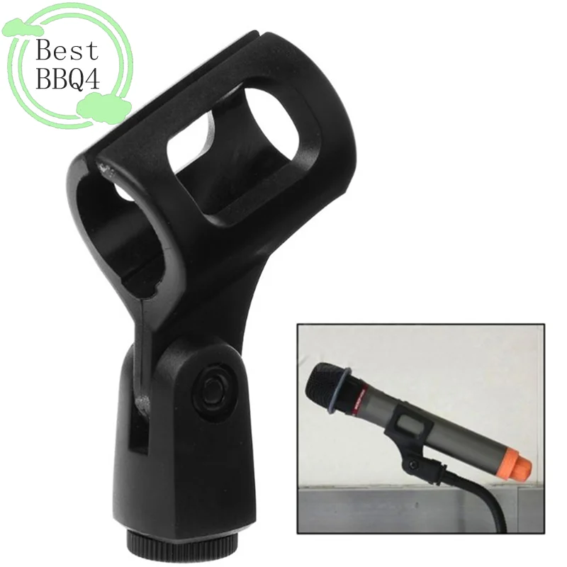 (BBQ4)Flexible Microphone Stand Holder Mount Wireless Microphone Support Bracket Plastic Soft Smooth Clamp Fixing Accessories