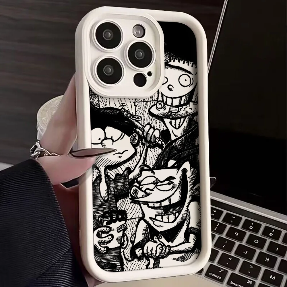 حافظة هاتف كارتونية E-Ed Edd N Eddy لهاتف موتورولا موتو إيدج G15 G24 50 G35 G05 G34 E14 G75 G PLAY G85 40 Neo Fusion Pro 4G 5G Soft