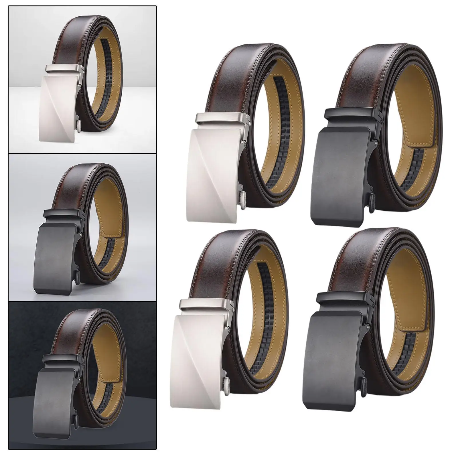

Men's Leather Belt Waist Belt Slide Belt for Jeans Clothing Accessories Suit