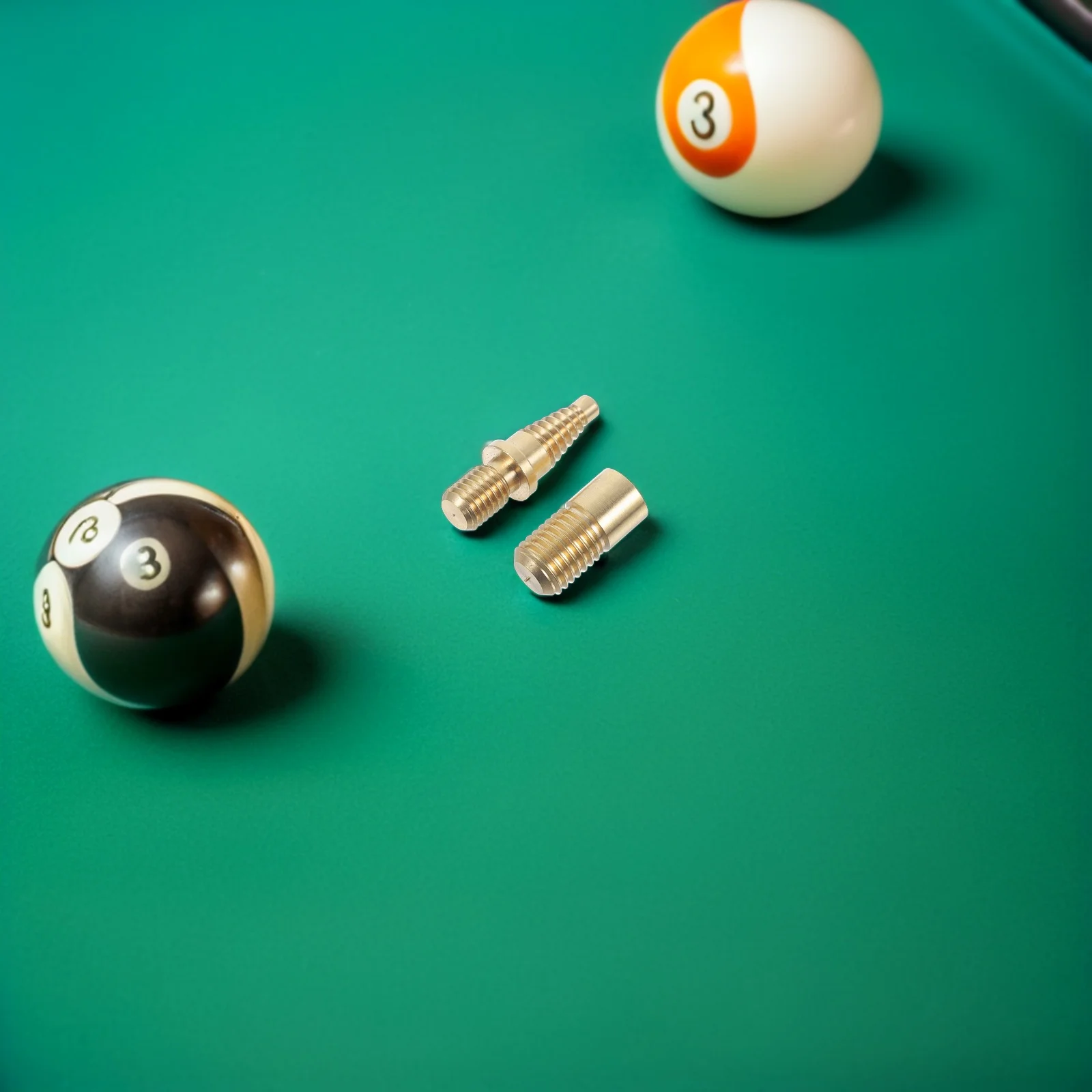 

3Sets Pool Cue Extension Hardware Set Copper Interface Tower Design for Stability Home Club Public Billiard Rooms