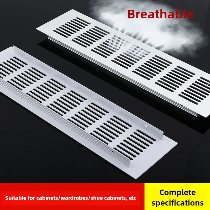 Width 100/150/200mm Ventilation Grills Aluminum Alloy Breathable Mesh Length 100-500mm Cabinet Air Vent Mesh Hole Cover Hardware