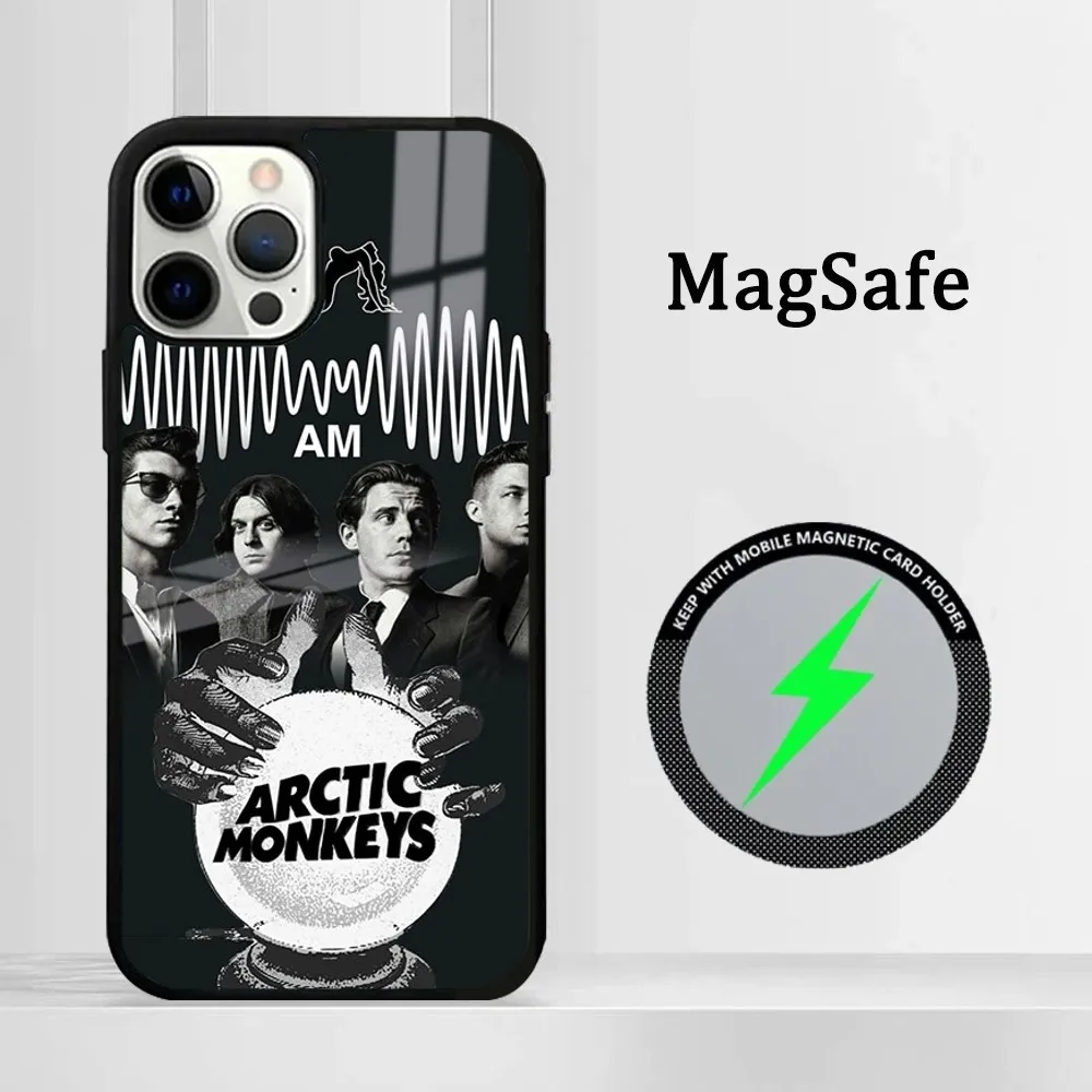 Arctic Monkeys Phone Case For IPhone 16 15 14 13 12 11 Pro Max Plus Mini Magsafe Mirror Wireless Magnetic Cover