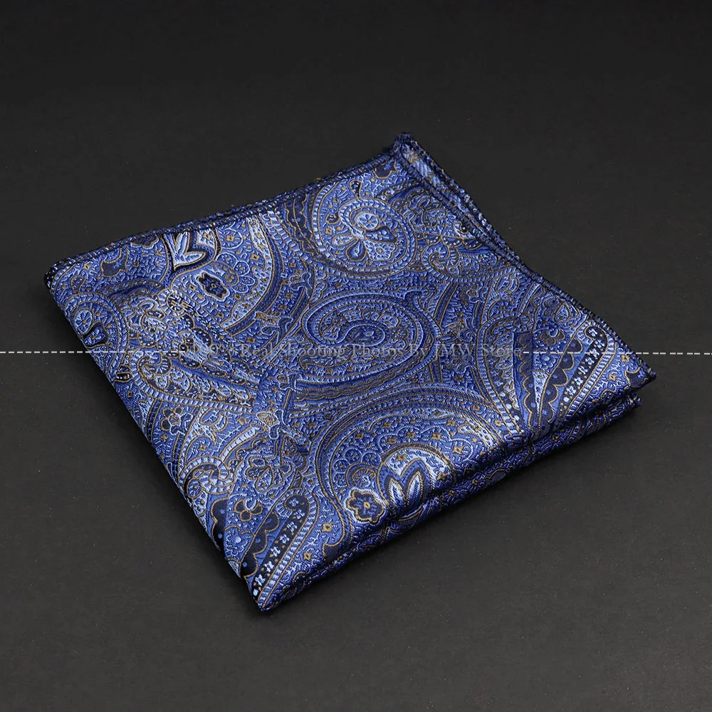 Men's Solid Colors Hankerchief Scarves Vintage Paisley Men Suit Pocket Square Wedding Dress Chest Towel Suit Accessories Gift