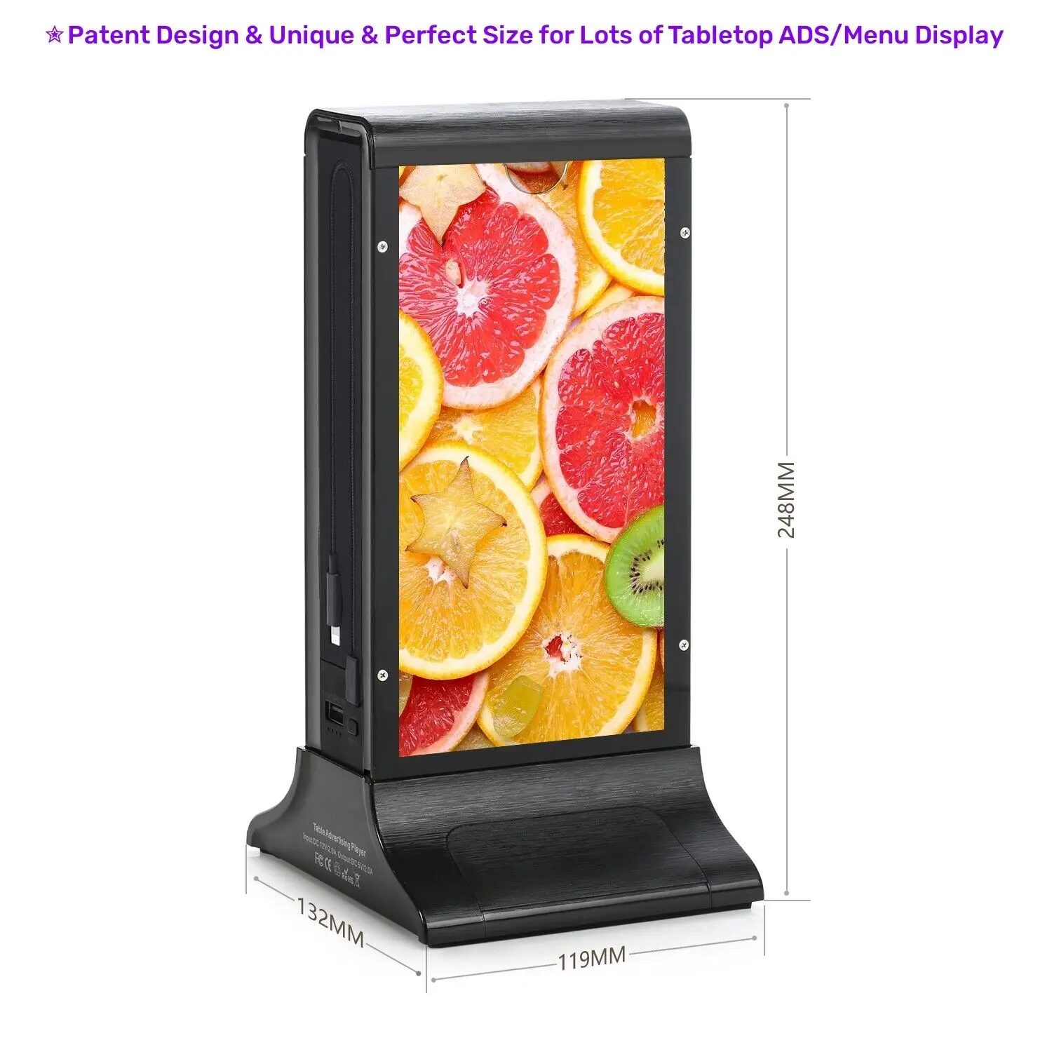 

Restaurant Supply Table Charging Station Table Menu Display Advertising Player