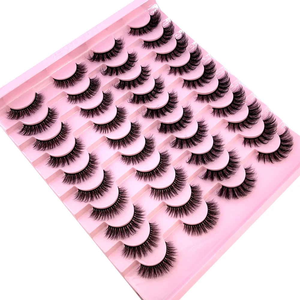 Neu: 20 Paar Natürliche Dicke Künstliche Wimpern, Lange 6D Nerz-Wimpern für Make-up und Wimpernverlängerung – Detail 31