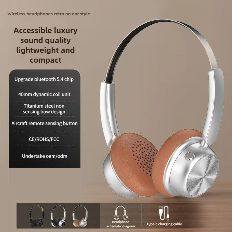 

Легкая гарнитура в стиле ретро, беспроводная Bluetooth, высококачественная стереогарнитура, тяжелые басы, шумоподавление, музыкальная одежда, TravelFitness