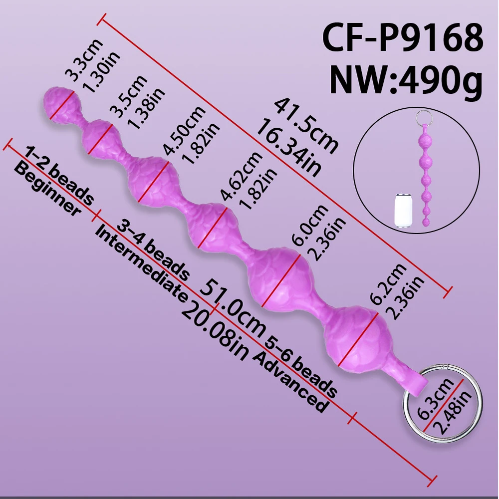 NNSX Long Anal Beads Butt Plug Soft Liquid Silicone Prostate Massager Large Egg Anal Plug BDSM Adult Toy for Gay Couples view 6