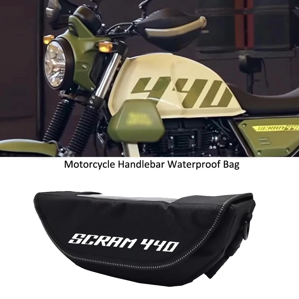 

For Scram 440 Motorcycle Handlebar Waterproof Bag Travel Bag Storage Bag Screen Handlebar Bag