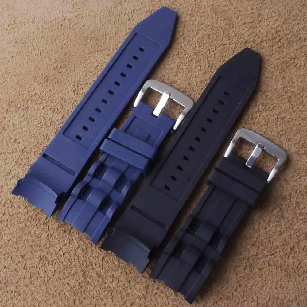 Watch Strap new 26mm Rubber Silicone Watch Strap Black Watchband Special For Invicta Style Curved end fashion bands accessories