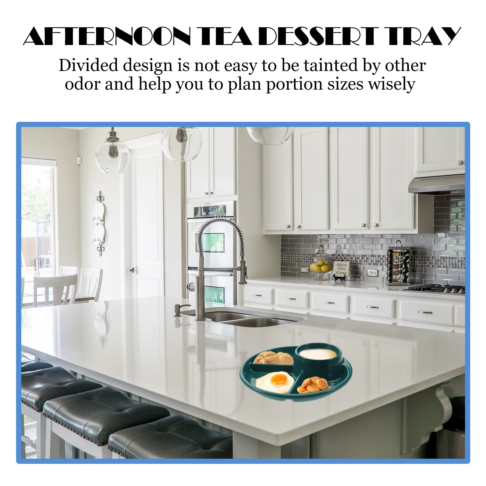 

Разделенный поднос для завтрака и еды, дизайн с несколькими сетками, высококачественный полипропиленовый материал, без BPA, домашняя школа, обеденный зал, установка стола