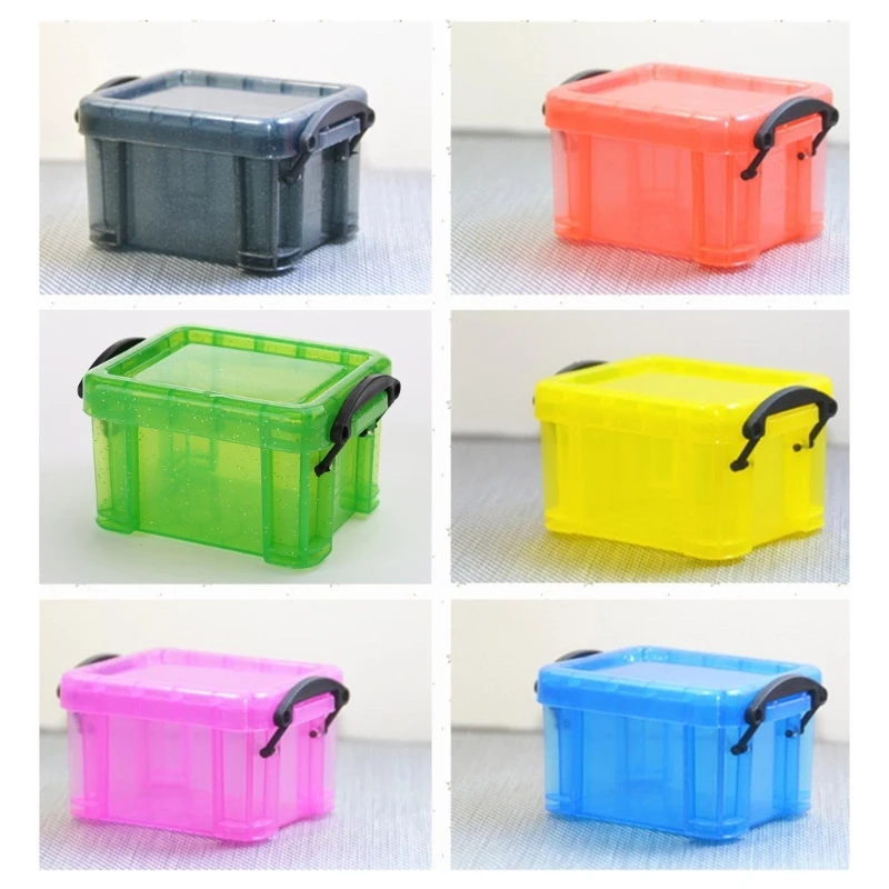 Mini Clear Plastic Storage Box with Locking Lid Portable Jewelry Container for Pocket Purse Organizing Beads Small Items - Image 5