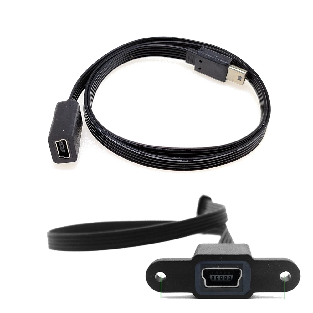 Hot Sale 1 Pieces Black Light Adapter Cable 5cm- 50cm Mini USB B 5pin Male To Female Extension Cable Adapter