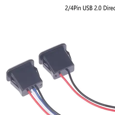 1PC USB 2.0 Female Power Jack USB2.0 Charging Port Connector USB Charger Socket With Cable