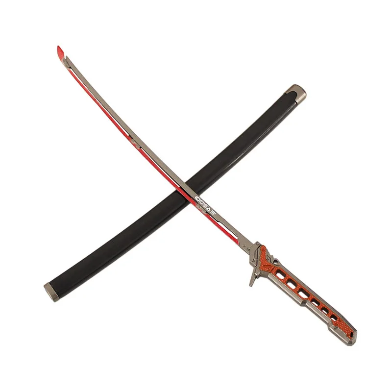 Science-Fiction-Meta-Spiel Errata Katana Klinge Spiel Peripherie 26cm Metall Samurai Schwert ungeschnittene Klinge Waffe Modell Handwerk Geschenke Spielzeug