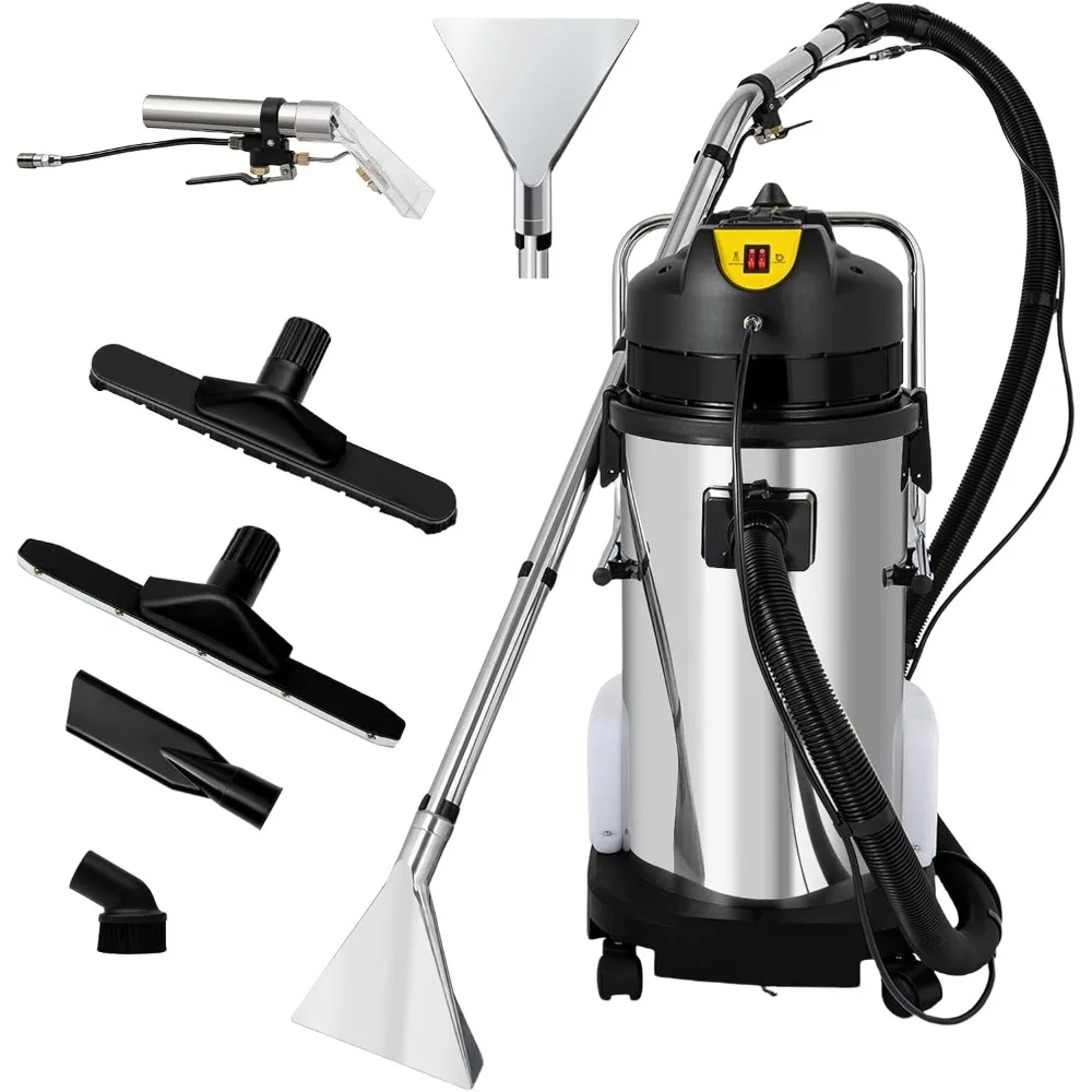 

40L/11Gal Commercial Carpet Cleaning Machine 2 in 1 Carpet Extractor for Car Detailing, Commercial Stainless Steel Carpet Shampo